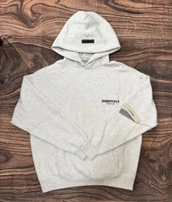 Fear Of God Essentials Hoodie Light Oat Meal Size LARGE