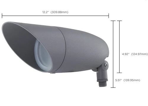 (Pair) Satco Nuvo LED Landscape Flood 12W, 3000K, Light Gray - 62-1208 12.2" - Picture 5 of 8