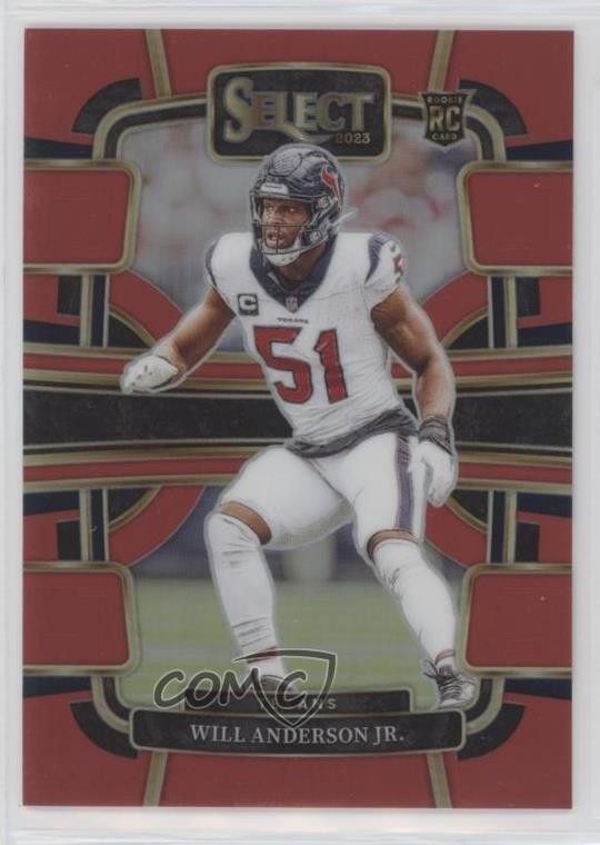 2023 Panini Select Concourse Red Prizm 44/99 Will Anderson Jr #40 Rookie RC 1cw4