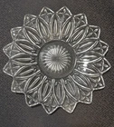 Price is for 2  Vintage 1960s Federal Pressed Glass Petal Serving Plates 11.5"