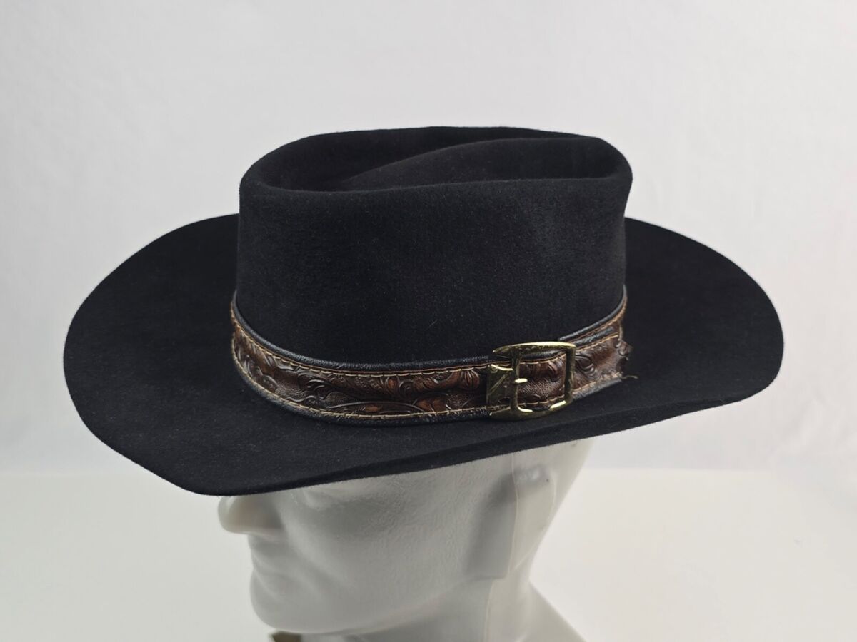 John B. Stetson XXX 3X Beaver Black Western Hat Size 7 Faux John B. Stetson XXX 3X Beaver Black Western Hat Size 7 Faux