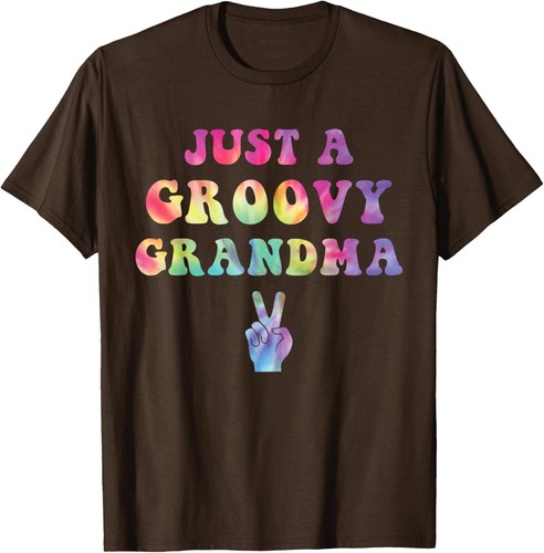 Just A Groovy Grandma Tie Dye Hippie Mom Boho Peace Sign T-Shirt Hoodie - Picture 11 of 13
