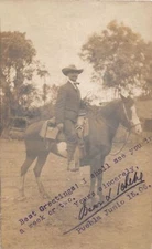 J15/ Interesting RPPC Postcard c1910 Puebla Mexico Cowboy Horse 141