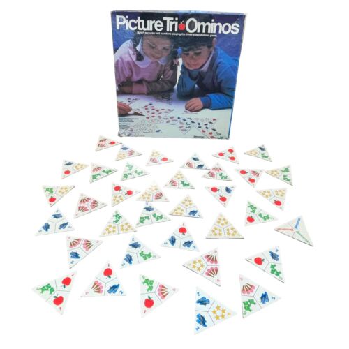 80’s Vintage Board Game Picture Tri Ominoes Pressman 1980 COMPLETE Game EUC - Picture 3 of 10