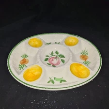 Vintage Deviled Egg PLATTER EASTER Floral Holder Service Tray