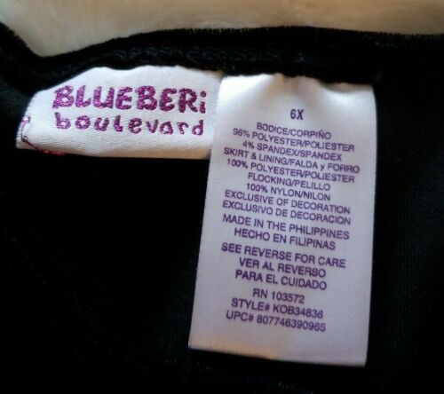 Bluberi Boulevard Red & Black Long Sleeve Girls Holiday Dress 6X - Picture 2 of 6
