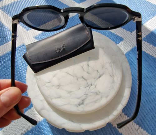 Gafas de sol Persol '3281-S Transitions Lentes' negras pulidas hechas en Italia ***RARAS - Imagen 10 de 16