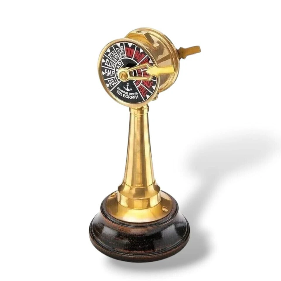 Beautiful Antique Brass Ship Engine Room Telegraph Marine Working Nautical 7" - Image 4 of 4