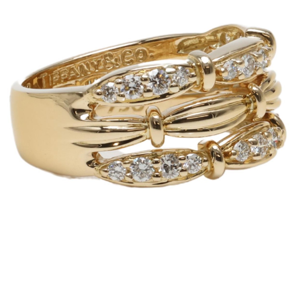 アクセサリー TIFFANY &CO. Tiffany & Co. 1992 3 Row Band 18k Yellow Gold and Diamonds