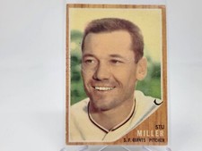 1962 Topps #155 Stu Miller Green Tint Variation Poor, Creases sc