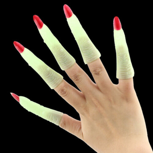Spooky Witch Fingers Fake Nails - Halloween Party Must-Have! - Picture 1 of 11