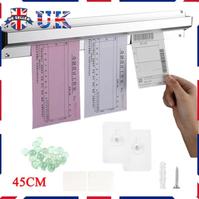 Tab Order Grabber Bill Ticket Holder Aluminium Size 18" for Restaurant Cafe Bar