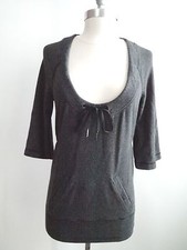 LULULEMON gray super soft stretch terry pullover kangaroo pocket sweatshirt 4