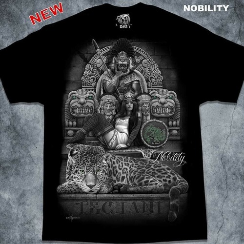 CAMISETA DGA NOBLEZA PARA HOMBRE TALLA XL DAVID GONZALES ARTE NUEVO DISEÑO HOMIES AZTECAS - Imagen 1 de 3