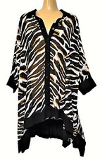 TS TAKING SHAPE OSFA plus size Animal Instinct Shirt semi-sheer top NWT rrp$150!