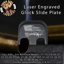 Right To Bear Arms-Glock Rear Slide Plate Back Plate for Full SizedGlocksGen1-5