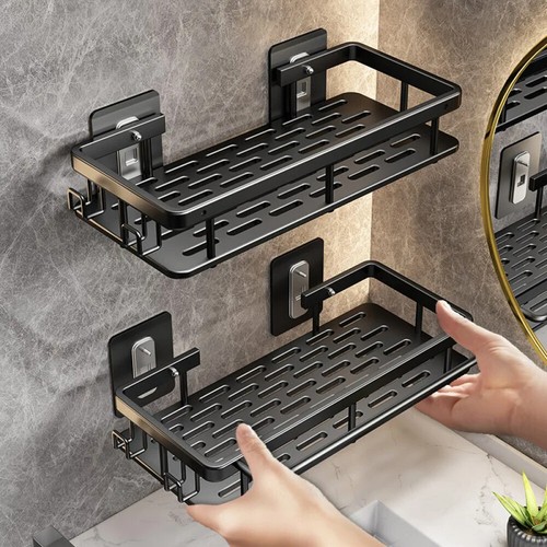 2 Duschablage Saugnapf Wandablage Ohne Bohren Duschregal Selbstklebend Duschkorb - Bild 2 von 14