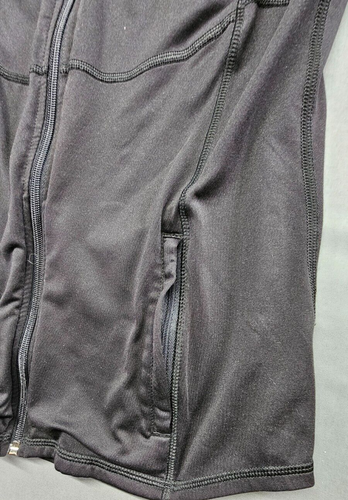 Active Old Navy Womens Sports Fitness Fitted Black Thumbhole Full Zip Jacket Lg - Picture 7 of 13