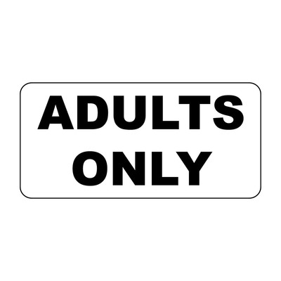 Adults Only Black Retro Vintage Style Metal Sign - 8 In X 12 In With ...