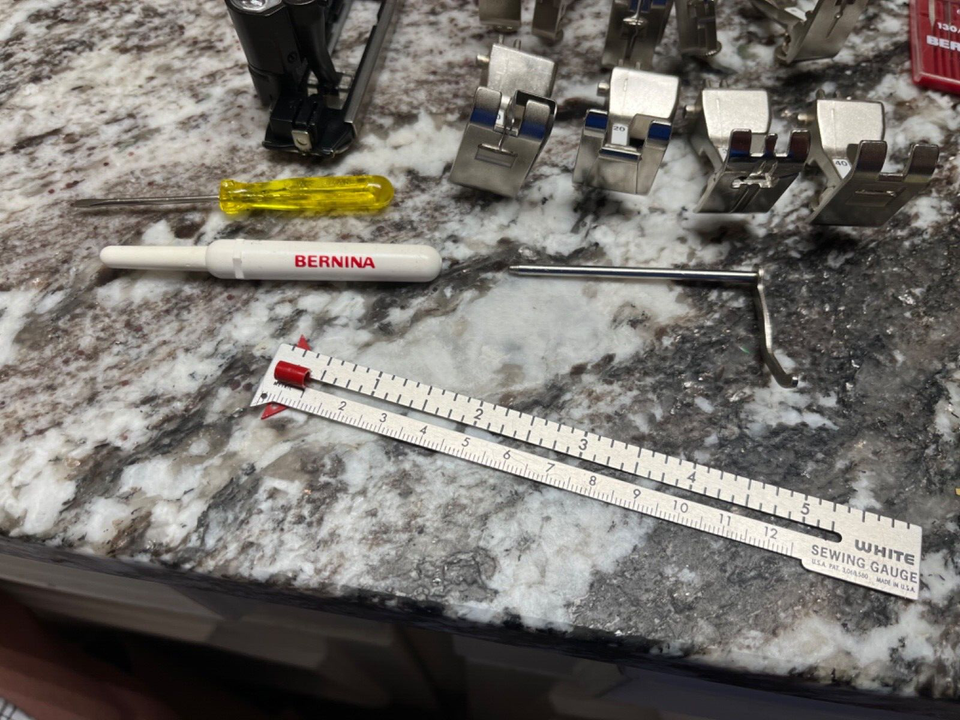 Genuine Bernina Parts Presser Foot Attachment Lot of 9 With Case