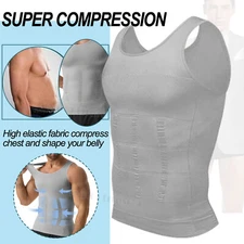 SHAPERIN Gynecomastia Compress Tank Top Mens Slimming Body Shaper Vest Abs Shirt