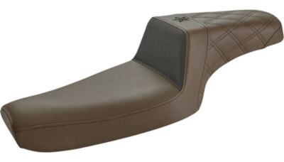 Saddlemen Brown Unknown Gripper Step Up 2-Up Gel Seat Harley Sportster 79-03