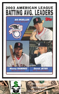 2004 Topps #337  Batting Avg. Leaders  Manny Ramirez / Derek Jeter