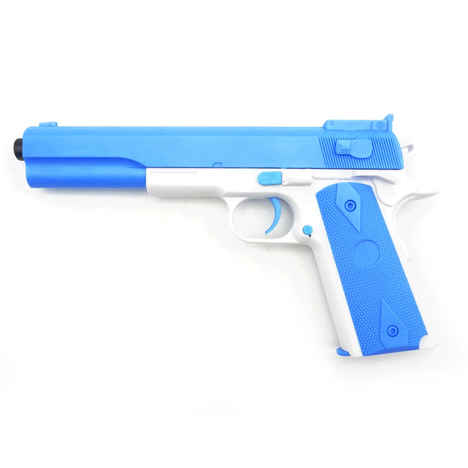 Rayline Softair Pistole T-9 Plastik, 6mm, blau weiß1:1, <0.5 Joule ab 14 Jahre