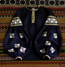 Ukrainian bohemian embroidered black blouse bohostyle, vyshyvanka, shirt