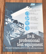 Vintage 1960s B&K Professional Television Test Repair Equipment Catalog Book