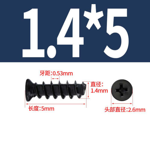 Self Tapping Screws Countersunk Flat Head Tappers M1.4 M1.7 M2 M2.3 M2.6 M3 - M4 - Picture 56 of 100