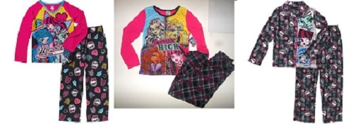 Monster High Girls 2 Pc Pajama Set Size  6-6X 7-8 10-12  14-16 NWT - Imagen 1 de 6