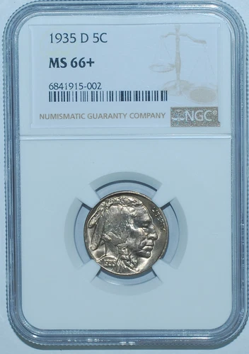 1935 D NGC MS66+ Buffalo Nickel