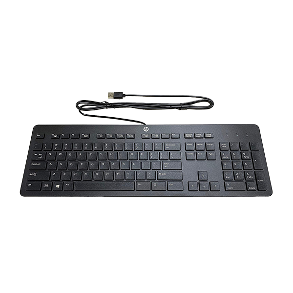 HP USB Slim Business Tastatur – Kompatibel Mit EliteDesk PCs, Leise Tasten, Nummernblock