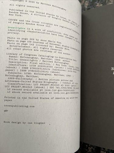 Greenlights - McConaughey, Matthew - hardcover - Picture 4 of 7