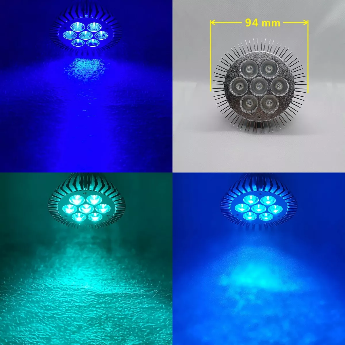 21W Cyan Blue 450nm 470nm 500nm LED Lamp Light Bulb Plant Aquarium PAR30 E26 E27