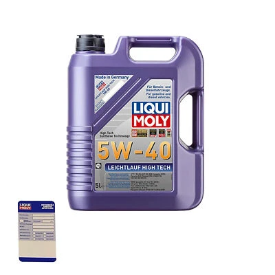 Liqui Moly 3864 Motoröl Leichtlauf High Tech 5 W-40 5L Kanister MB, MAZDA