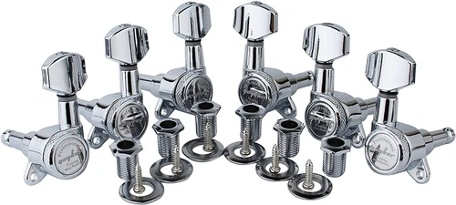 Guitar Locking Tuners (3L + 3R Handed) - 1:18 Lock String Tuning Key Pegs Machin
