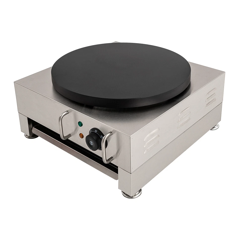 Máquina eléctrica para hacer crepes y panqueques de 2200 W 16 pulgadas control de temperatura Foto 2 de 4