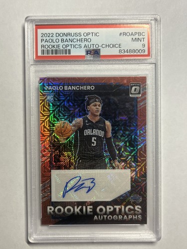 Paolo Banchero [Choice] #ROA-PBC 2022 Panini Donruss Optic Rookie Autographs card