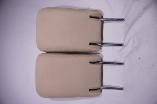 13 - 16 Nissan Pathfinder Rear 3rd Row L+R Headrest Head Rest Pair Tan Cloth - Picture 4 of 7