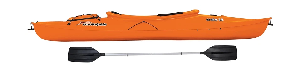 Sun Dolphin Aruba 10-Foot Sit-in Kayak Tangerine - Image 3 of 4