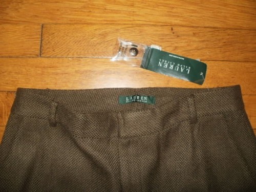 Tweed New Uldbukser 4 Olive Sz Talje Låg Lauren Virgin Ralph OnCnqXa