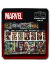 Marvel Comics First Appearance Genuine Leather Slim-Fold Wallet In Tin Novelty