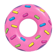 In The Swim Colorful Inflatable Pool Tube Floats – Fun Summer Rings for Adults &