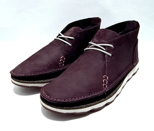 Mocassini Clarks da donna taglia 5 UK viola in pelle nabuk prezzo consigliato £ 65 ballerine comode