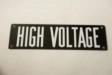 Porcelain Enamel Steel High Voltage Sign (A3L/JSF6) NOS PG&E Power Station Pole