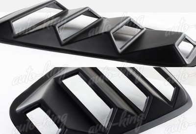 BLK ABS SIDE 1/4 QUARTER WINDOW LOUVERS SCOOP COVER VENT FIT 05-14 FORD MUSTANG