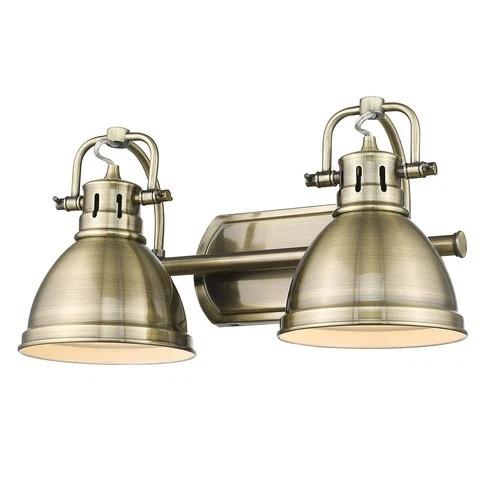 Golden Lighting Duncan 16 1/2" Wide Aged Brass 2-Light Bath Light - Picture 4 of 5