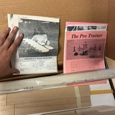 Vintage Super Flights The Pro Trainer RC Model Airplane Kit - Unbuilt w/ Instr.